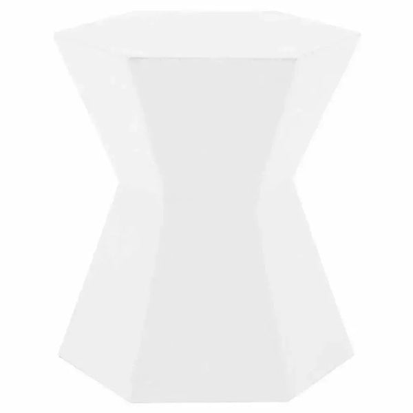 Round Bento Accent Table Ivory Concrete - LOOMLAN - Essentials For Living - Outdoor Side Tables