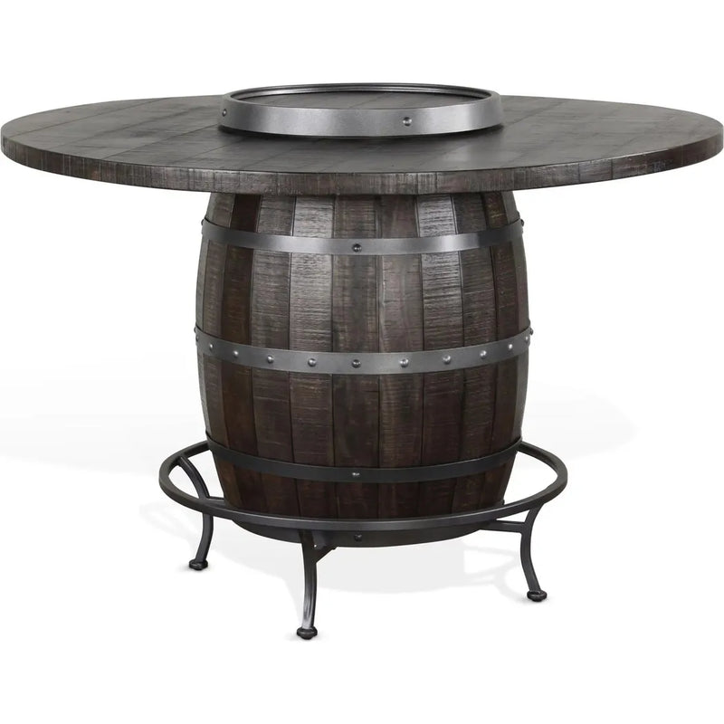 Round Counter Barrel Pub Table Stools 5 PC Set