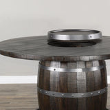 Round Counter Barrel Pub Table Stools 5 PC Set