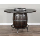 Round Counter Barrel Pub Table Stools 5 PC Set