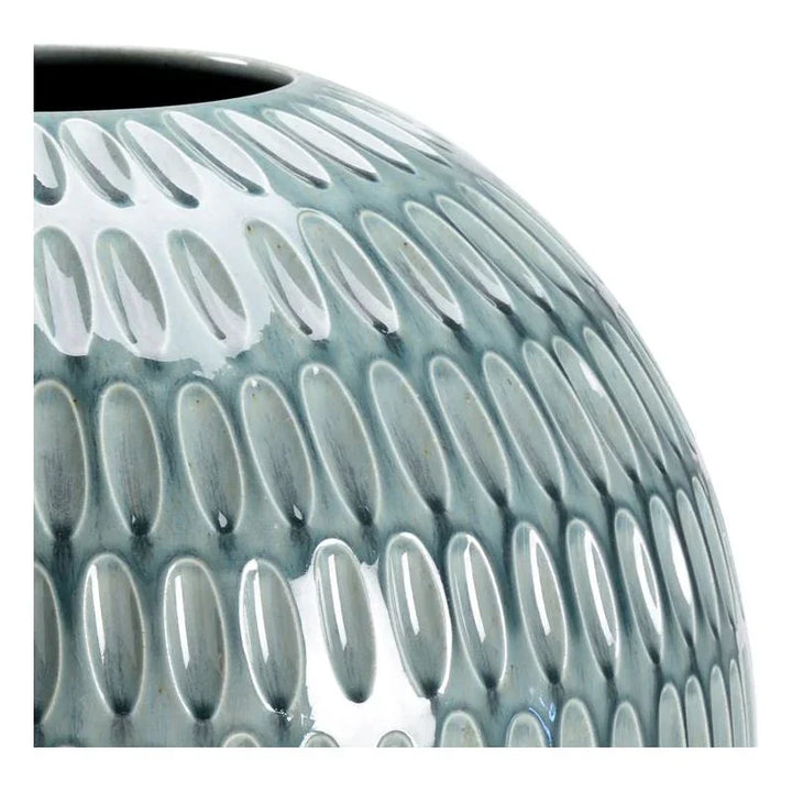 Round Dimpled Ceramic Vase - LOOMLAN - Chelsea House - Vases & Jars