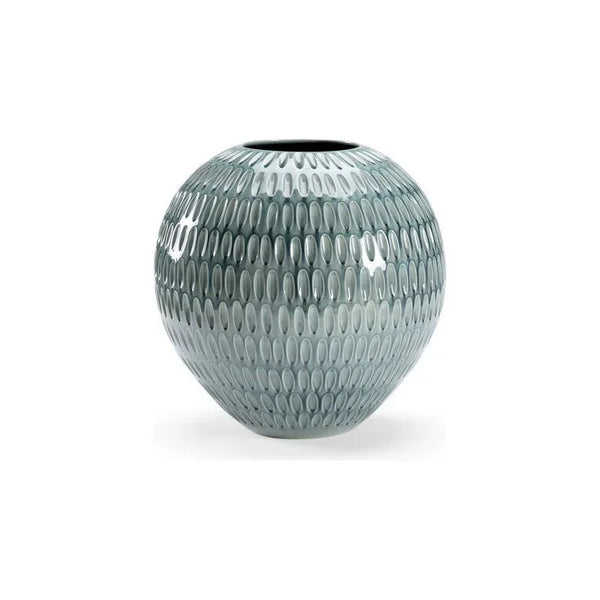 Round Dimpled Ceramic Vase - LOOMLAN - Chelsea House - Vases & Jars