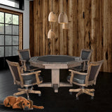 Round Dining Table Convertible Poker Game Table Dining Tables LOOMLAN By Sunny D