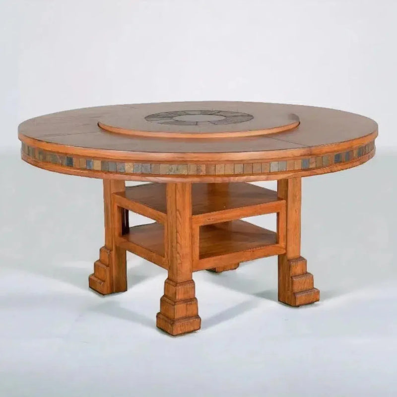 Sunny D-Round Height Dining Table Lazy Susan-Dining Tables-LOOMLAN