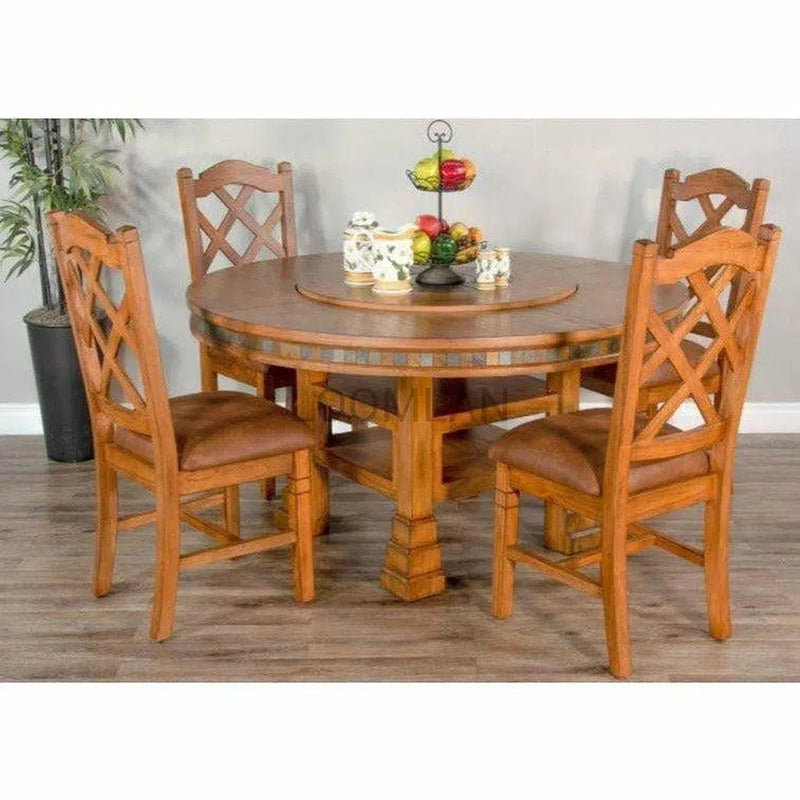 Sunny D-Round Height Dining Table Lazy Susan-Dining Tables-LOOMLAN