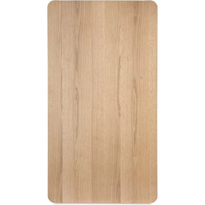 Round Off Wood Rectangular Coffee Table - LOOMLAN