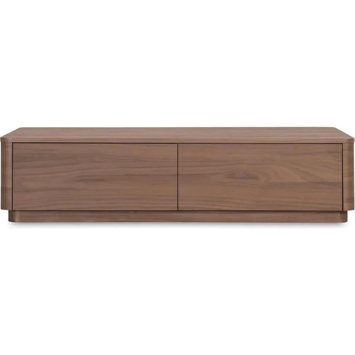 Round Off Table Round Off Wood Rectangular Coffee Table - LOOMLAN