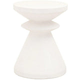 Round Pawn Accent Table Ivory Concrete Outdoor Accessories LOOMLAN By Essentials For Living