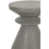 Round Pawn Accent Table Slate Gray Concrete Outdoor Accessories LOOMLAN By Essentials For Living