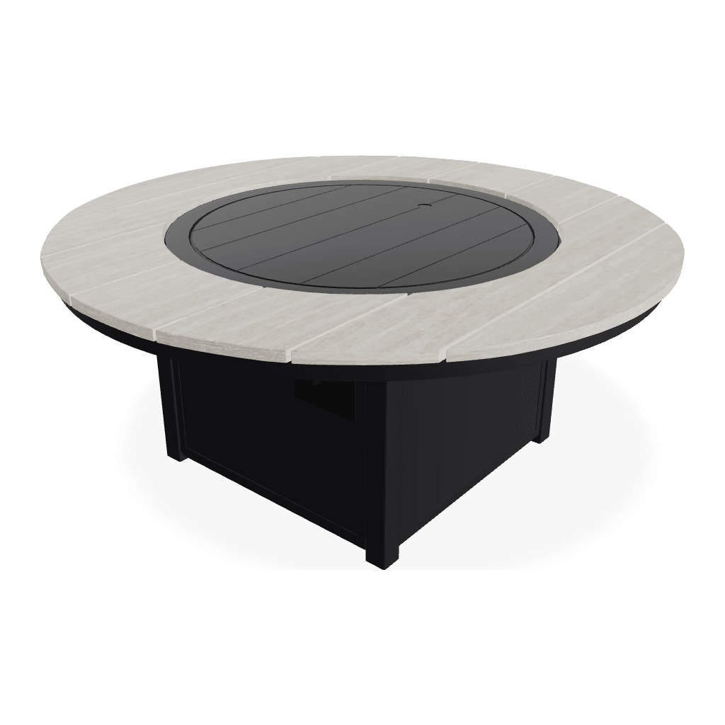 Round Polymer Top Chat Height Fire Table