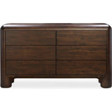 Rowan 6 Drawer Dresser Dark Brown