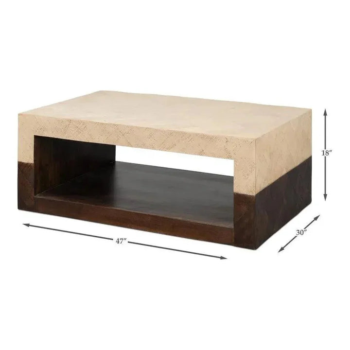 Rowan Wood Brown Rectangular Coffee Table - LOOMLAN - Coffee Tables
