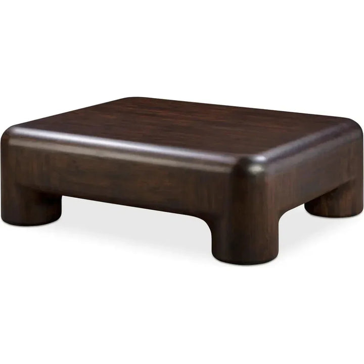 Rowan Wood Dark Brown Rectangular Coffee Table - LOOMLAN - Moe's Home - Coffee Tables