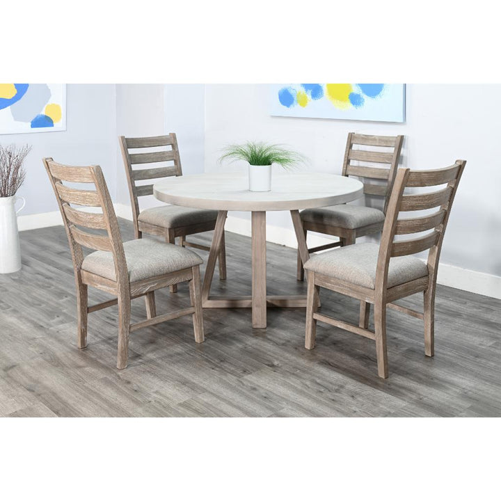 Round Dining Table Set for 6 with Chairs | LOOMLAN