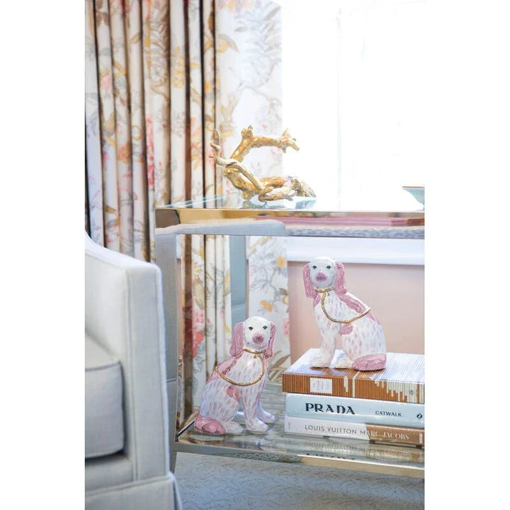 Roxie porcelain Made Twins Dogs Sculpture (Pr) - LOOMLAN - Chelsea House - Statues & Sculptures