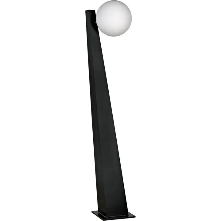 Roy Floor Lamp, Black Metal-Floor Lamps-Noir-LOOMLAN