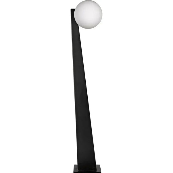 Roy Floor Lamp, Black Metal-Floor Lamps-Noir-LOOMLAN