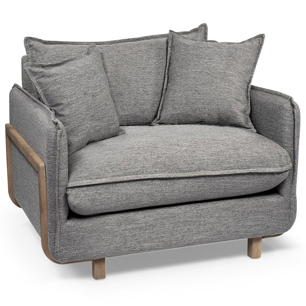 Roy Grey Fabric Arm Chair