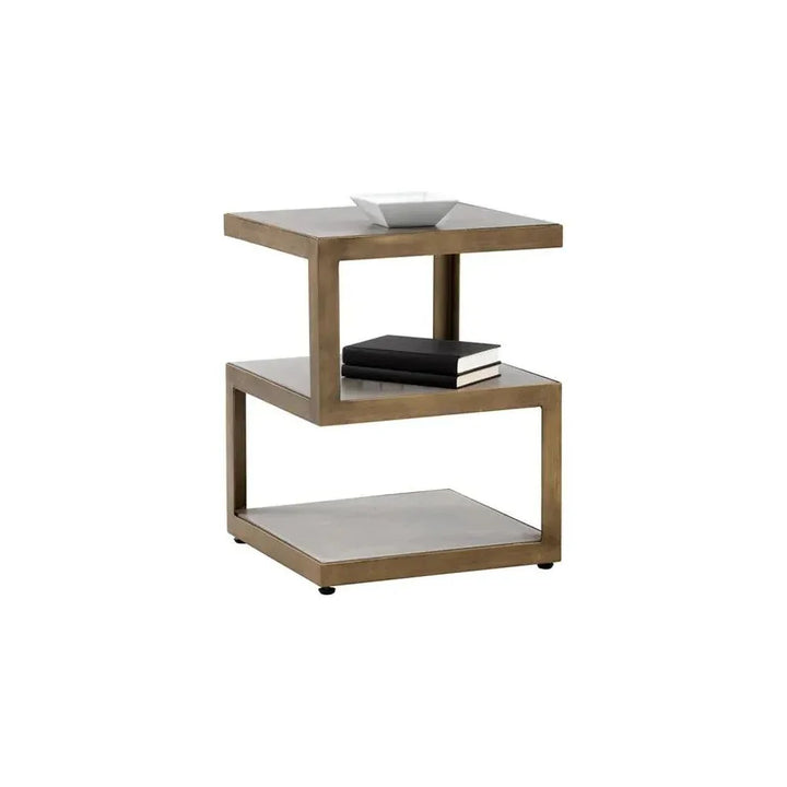 Rubix End Table With Sealed Concrete Finish - LOOMLAN - SUNPAN - Side Tables