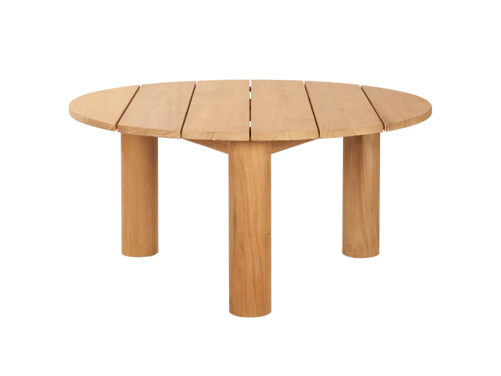 Rudolph Teak Patio Round Coffee Table-Outdoor Coffee Tables-HiTeak-LOOMLAN