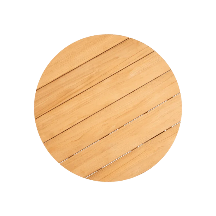 Rudolph Teak Patio Round Coffee Table-Outdoor Coffee Tables-HiTeak-LOOMLAN