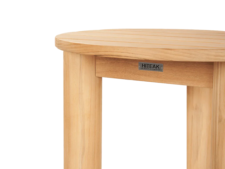 Rudolph Teak Patio Round Side Table - LOOMLAN - HiTeak - Outdoor Side Tables