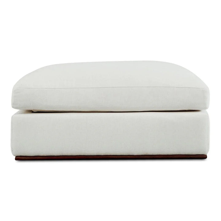 Rue Off White Feather - Filled Ottoman - LOOMLAN - Moe's Home - Ottomans