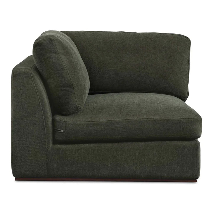 Rue Removable Back Cushions Corner Sofa-Modular Sofas-Moe's Home-Deep Green-LOOMLAN