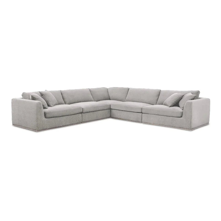 Rue Removable Back Cushions Sectional Sofa-Modular Sofas-Moe's Home-Flecked Grey-LOOMLAN