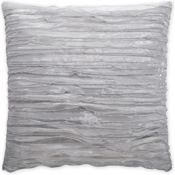 Ruffles Silver Throw Pillow With Insert - LOOMLAN - D.V. Kap - Throw Pillows