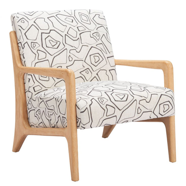 Runa Printed Fabric Accent Chair