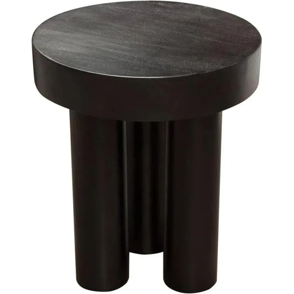 Rune 16" Round End Table in Black Finish - LOOMLAN - Diamond Sofa - Side Tables