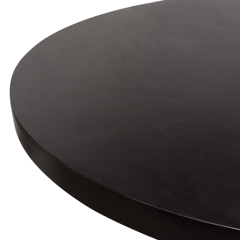 Rune 54" Round Dining Table in Black Finish-Dining Tables-Diamond Sofa-LOOMLAN