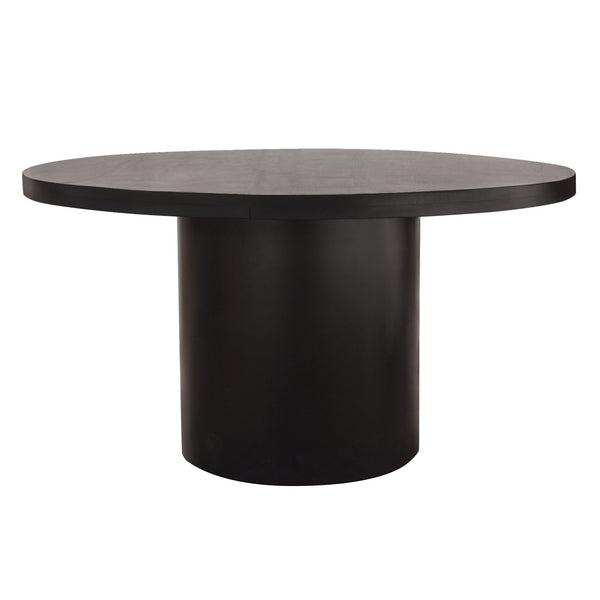 Rune 54" Round Dining Table in Black Finish-Dining Tables-Diamond Sofa-LOOMLAN