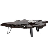 Rusteak Coffee Table Teak Wood Top Iron Legs