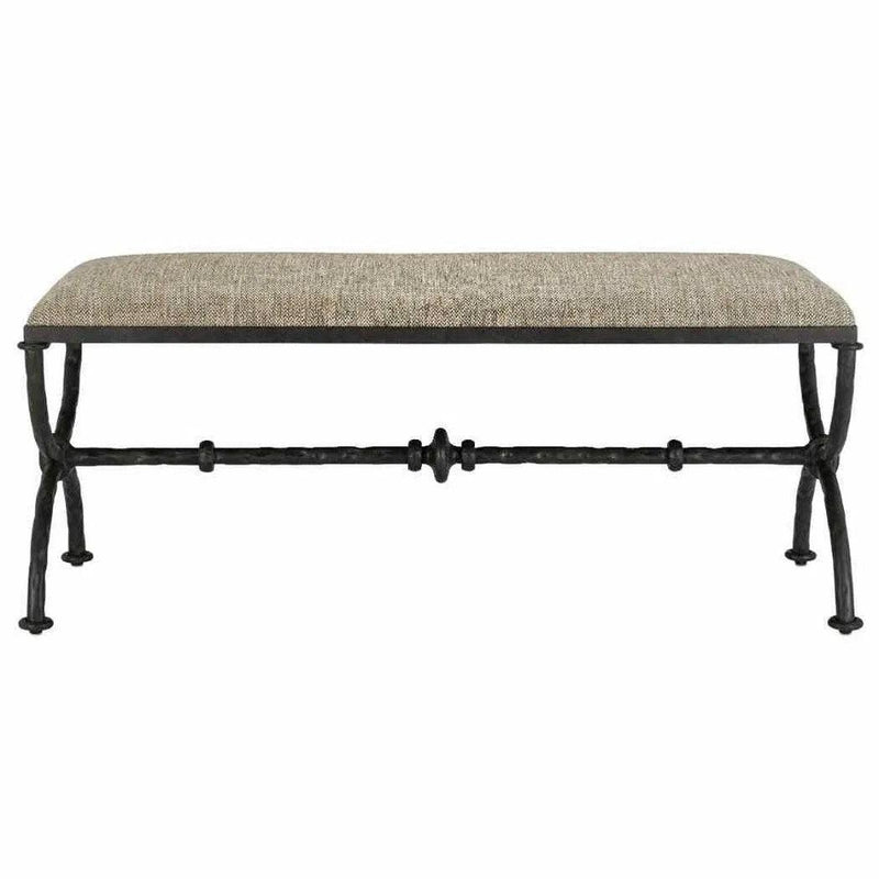 Rustic Bronze Agora Peppercorn Bench