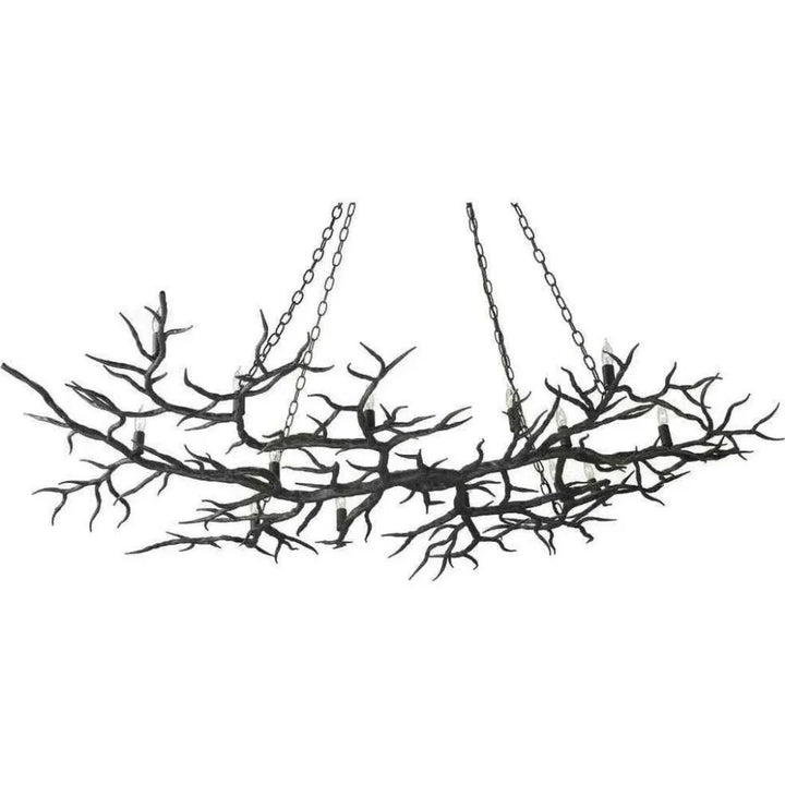 Rustic Bronze Rainforest Bronze Chandelier - LOOMLAN - Currey & Co - Chandeliers