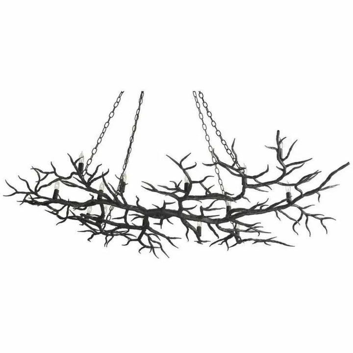 Rustic Bronze Rainforest Bronze Chandelier - LOOMLAN - Currey & Co - Chandeliers