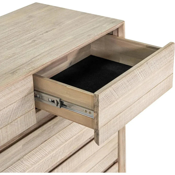 Rustic Brown Solid Wood Gia 5 Drawer Chest - LOOMLAN - LH Imports - Chests