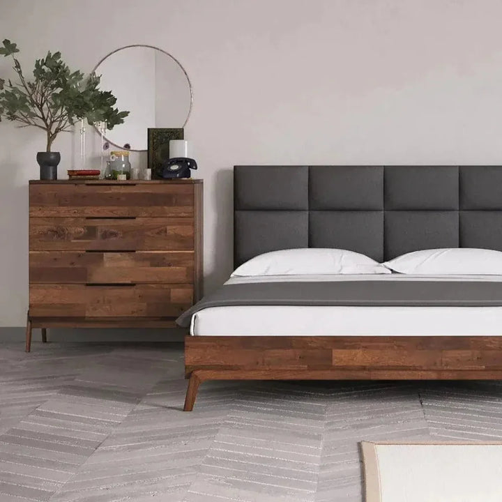 Rustic Brown Solid Wood Remix 4 Drawer Chest - LOOMLAN - LH Imports - Chests