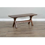 Rustic Dining Bench With Stretcher