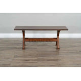 Rustic Dining Bench With Stretcher