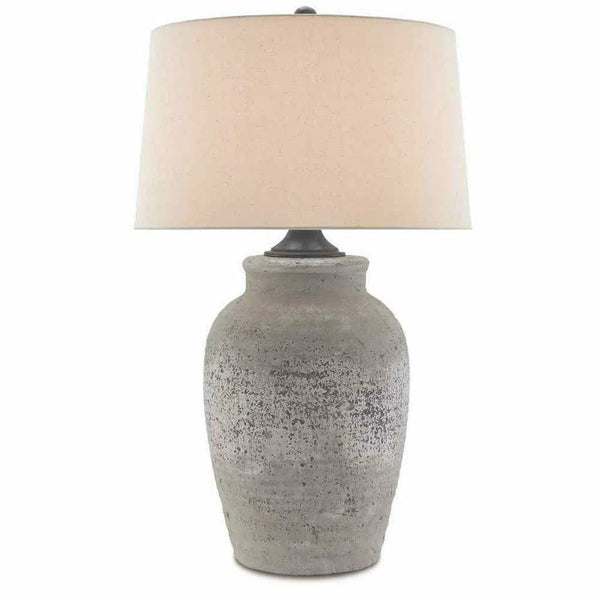 Rustic Gray Aged Black Quest Table Lamp Table Lamps LOOMLAN By Currey & Co