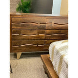 Rustic Live Edge Tall Chest of 5 Drawers