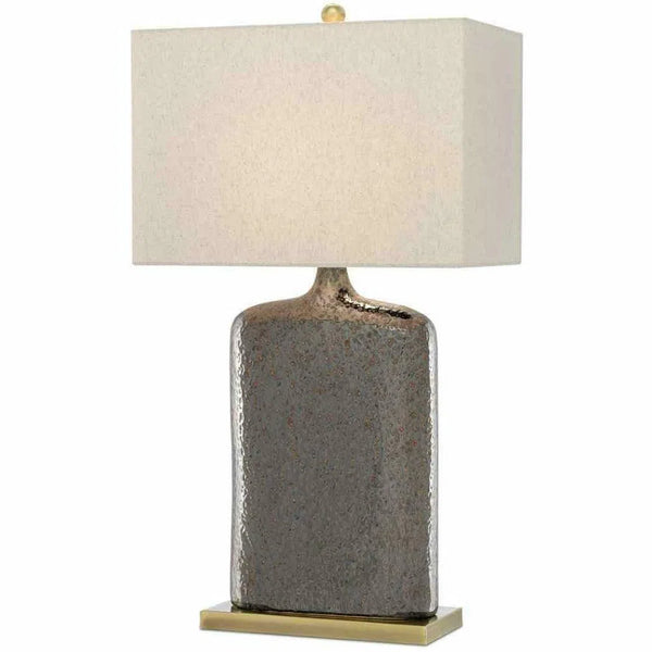 Rustic Metallic Bronze Musing Table Lamp Table Lamps LOOMLAN By Currey & Co