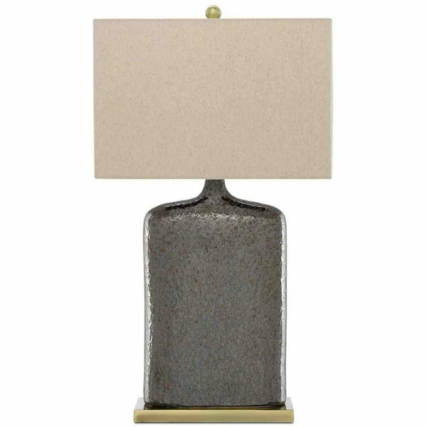 Rustic Metallic Bronze Musing Table Lamp Table Lamps LOOMLAN By Currey & Co