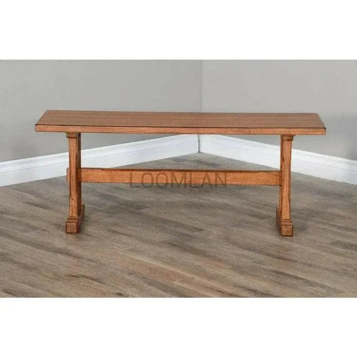 Rustic Oak Wood Dining Bench (Bench Only) - LOOMLAN - Sunny D - Dining Benches