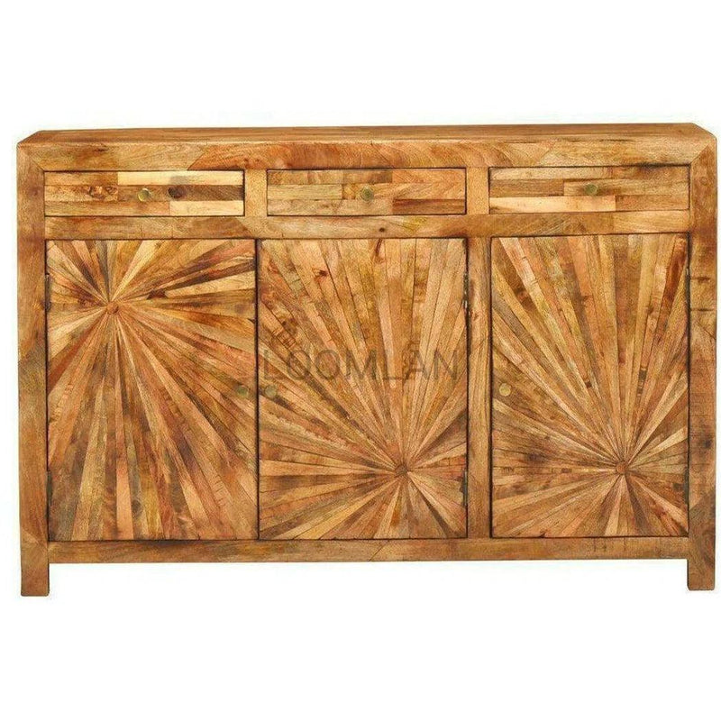 Rustic Sideboard 3 Drawer 3 Door Cabinet