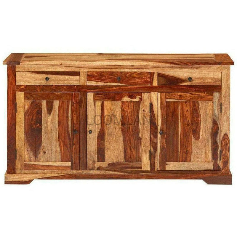 Rustic Sideboard Cabinet 3 Storage Drawers