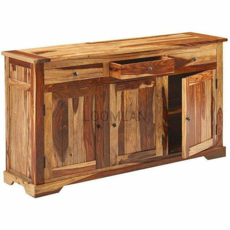 Rustic Sideboard Cabinet 3 Storage Drawers